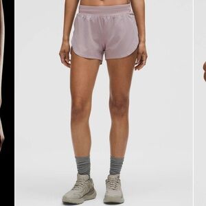 NWT Lululemon Fast and Free High-Rise Split Short 3", Mauve Grey, XS